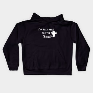 I'm Just Here For The Boos, Funny Ghost, Halloween Gift Kids Hoodie